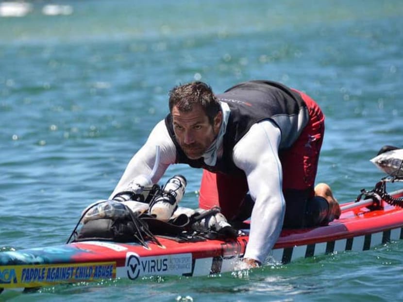 Damien Rider took up endurance sports to change his life after a childhood of physical and sexual abuse. One epic paddle-board journey showed him how resilient he could be.