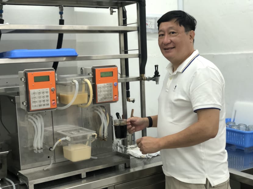 Hawkermatic founder Jason Thai (pictured) created the KopiMatic when he could not find a skilled kopi “tao chiew”. The team plans to roll out 1,000 machines by 2022. Hawkermatic founder Jason Thai (pictured) created the KopiMatic when he could not find a skilled kopi “tao chiew”. The team plans to roll out 1,000 machines by 2022.