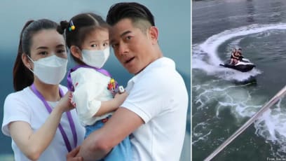 Aaron Kwok And His Wife Went Jet Skiing And He Really Put His Heart Into It