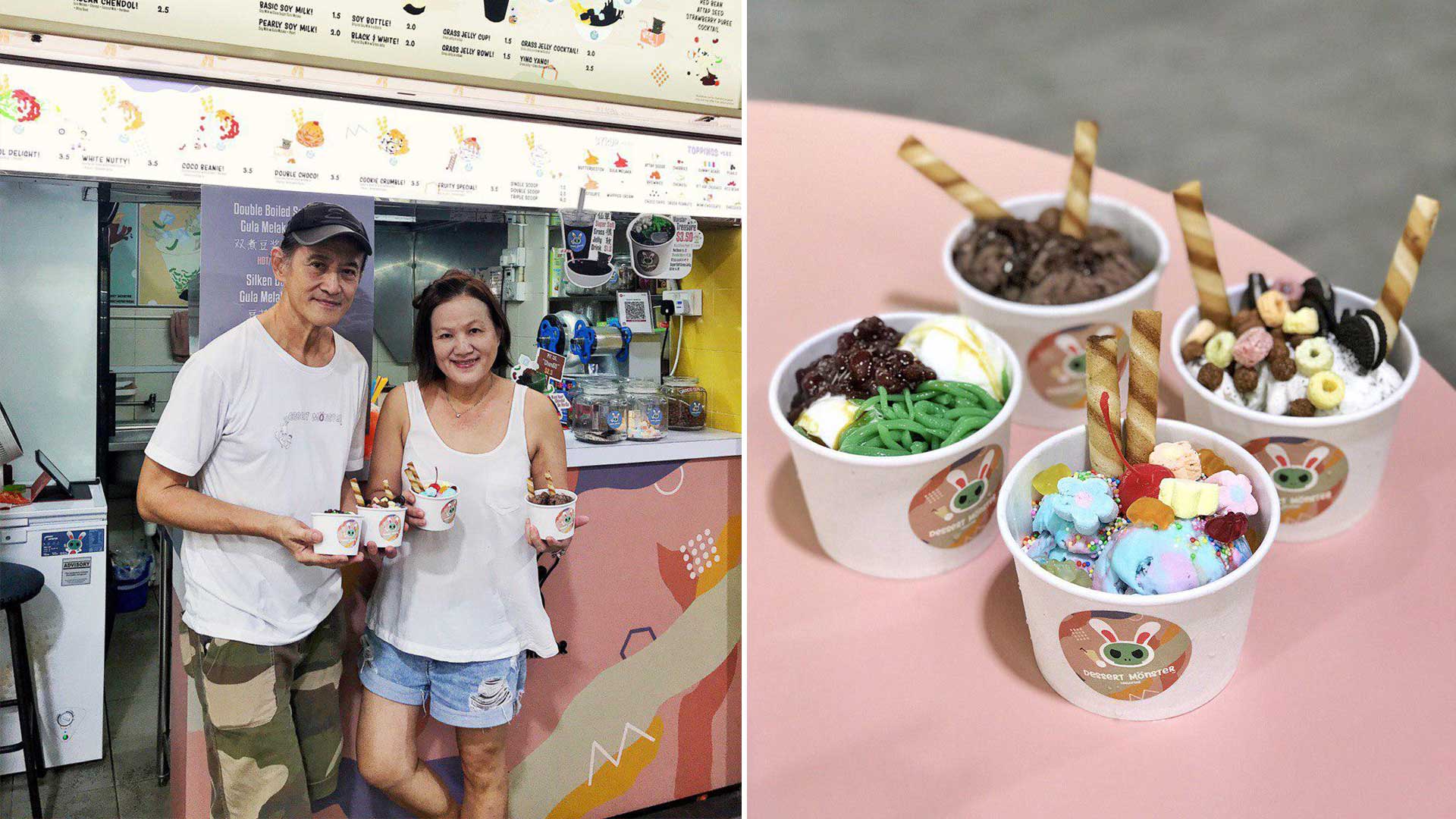 Couple Sells Tasty ‘Mod Sin’ Chendol, Tau Hway & Ice Cream At Hawker Stall