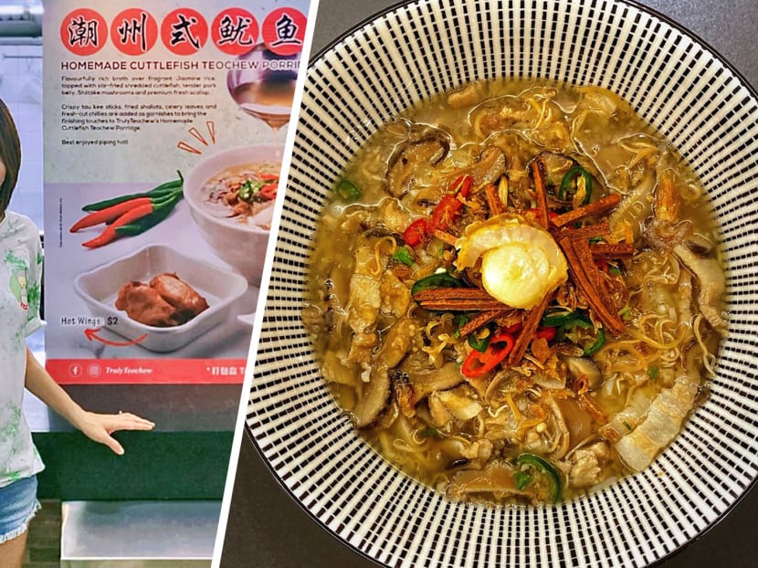 Home-Based Biz Selling Cuttlefish Teochew Porridge Upgrades To Bukit Merah Kopitiam Stall