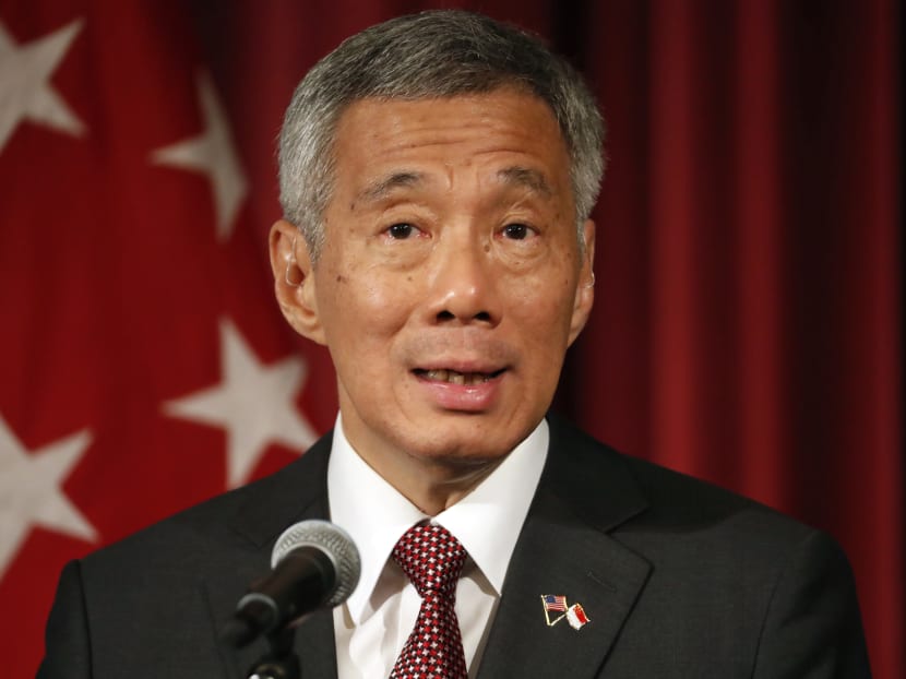 Prime Minister Lee Hsien Loong speaking on Aug 1, 2016 in Washington. Photo: AP
