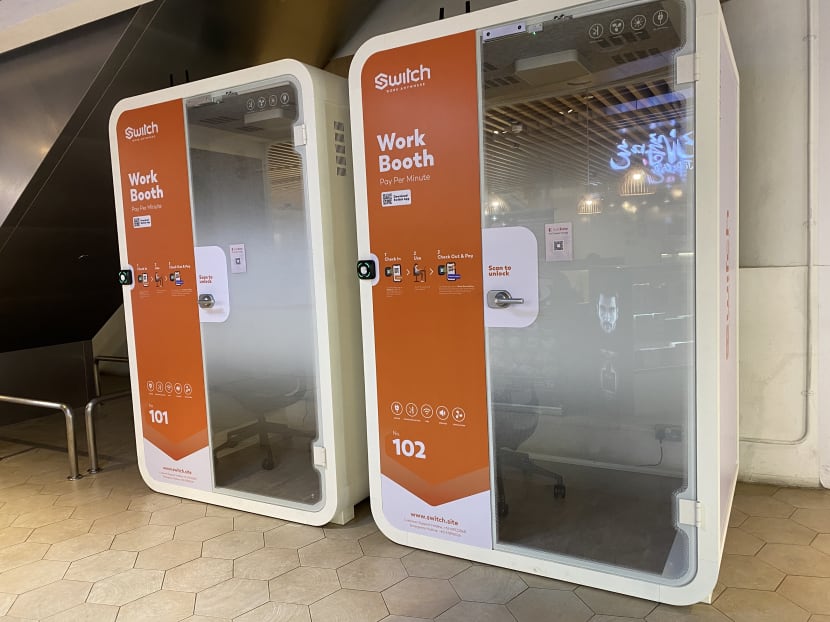 Switch booths located at Basement One of Century Square on Nov 12, 2020.