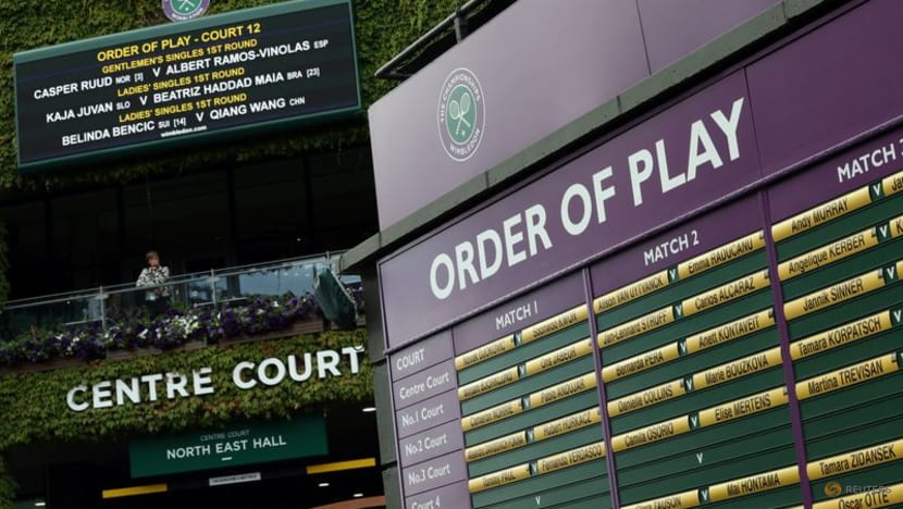 Wimbledon 2023: order of play on Tuesday CNA