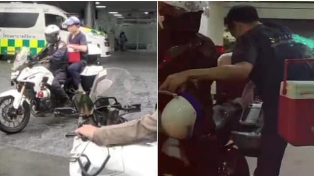 泰国医生跳上警用摩托车 四小时极限运送心脏