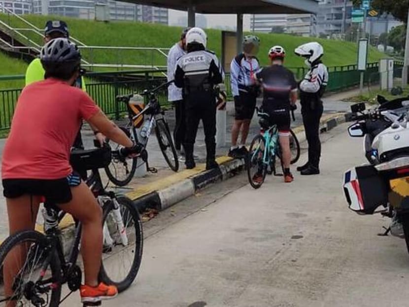LTA caught 34 cyclists in breach of various rules from April 17 to 18, 2021.
