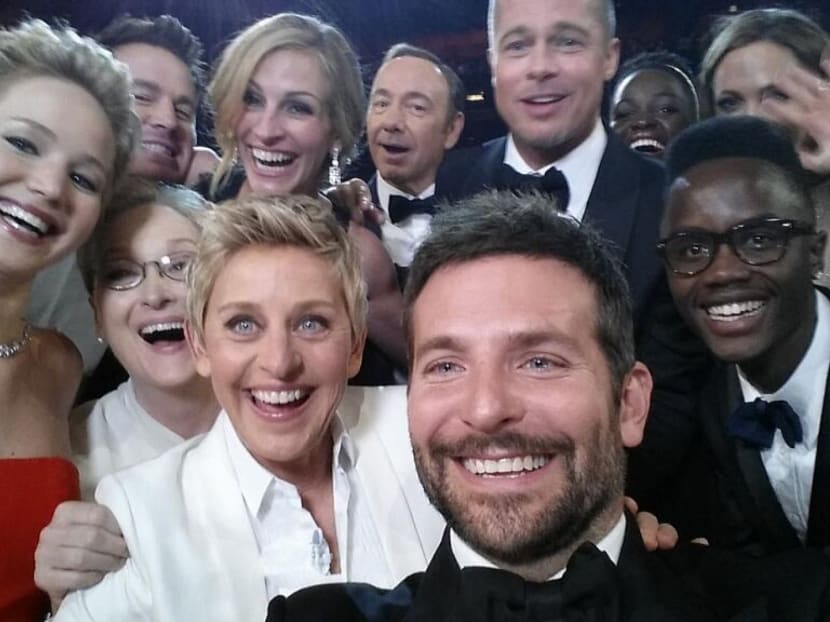 Oscar host Ellen DeGeneres' selfie of all selfies. Photo: Ellen DeGeneres's Twitter account