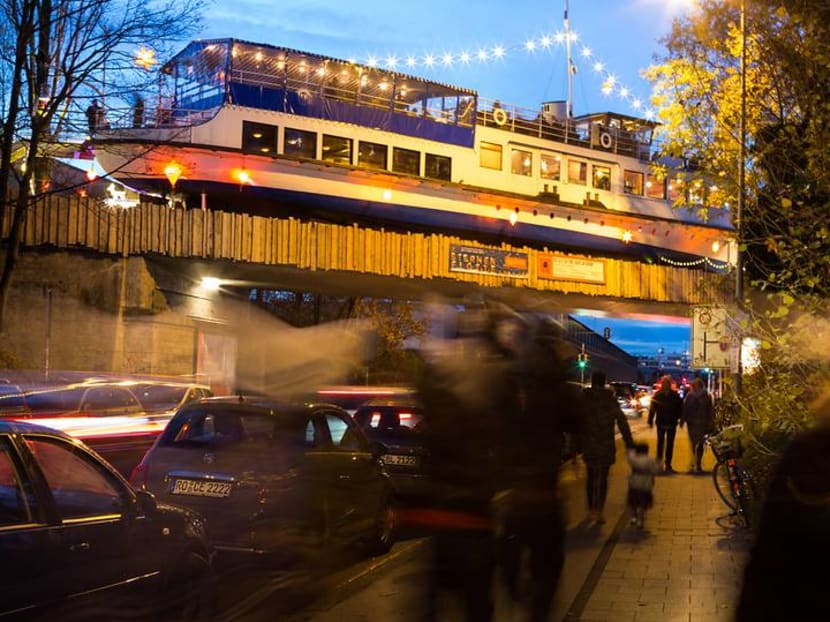 Is Munich getting cool? Look for the boat that's perched on the bridge Is Munich getting cool? Look for the boat that's perched on the bridge