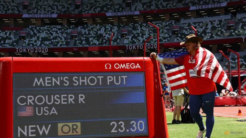 Olympics-Athletics-Crouser wins gold in men's shot put, breaks Olympic record Olympics-Athletics-Crouser wins gold in men's shot put, breaks Olympic record