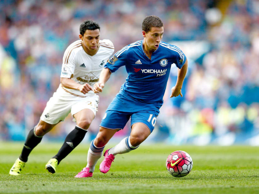 Eden Hazard (right) was decidedly anonymous for much of the game, while Jefferson Montero proved to be a threat to Chelsea throughout. Photo: Getty Images