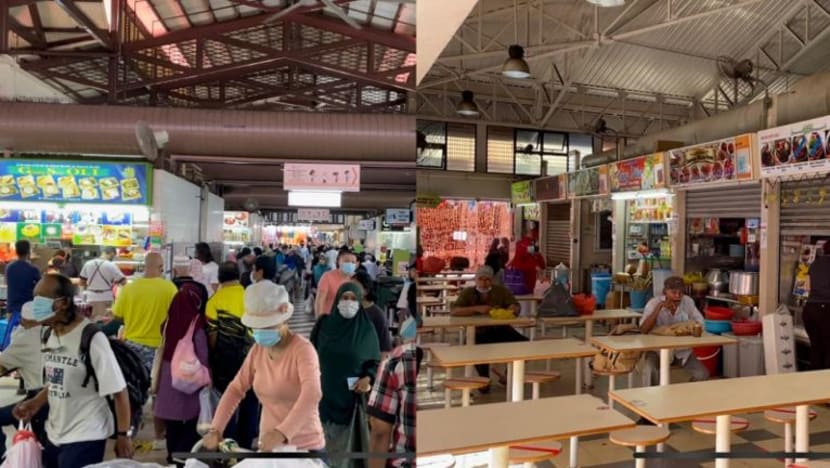 Pusat Penjaja Geylang Serai rancak semula dibanjiri pelanggan, Pusat Penjaja Haig Road masih sepi Pusat Penjaja Geylang Serai rancak semula dibanjiri pelanggan, Pusat Penjaja Haig Road masih sepi