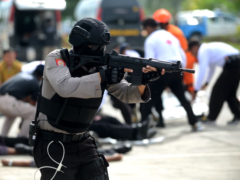Indonesian police will deploy some 180,000 security personnel ahead of the Christmas and New Year holidays. Photo: AFP