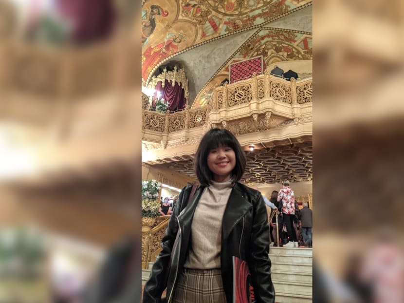 TODAY's Janice Lim at Melbourne's Regent Theatre on Nov 23, 2021, to catch the musical Moulin Rouge.