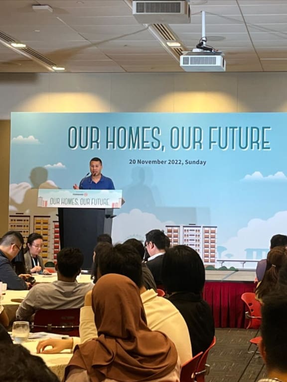 National Development Minister Desmond Lee addressing youth participants at a government engagement session on public housing on Nov 20, 2022. National Development Minister Desmond Lee addressing youth participants at a government engagement session on public housing on Nov 20, 2022.