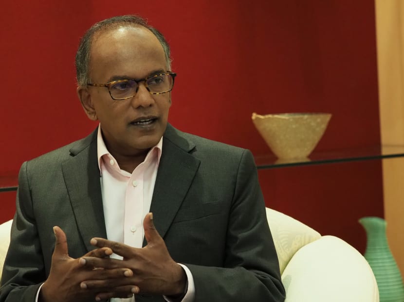 Law Minister K Shamugam gave a wide-ranging interview with Bloomberg Television on Sept 15, 2022, tackling questions about the repeal of Section 377A, drugs and the death penalty, the Foreign Interference Countermeasures Act, and the ruling People's Action Party's leadership transition. Law Minister K Shamugam gave a wide-ranging interview with Bloomberg Television on Sept 15, 2022, tackling questions about the repeal of Section 377A, drugs and the death penalty, the Foreign Interference Countermeasures Act, and the ruling People's Action Party's leadership transition.