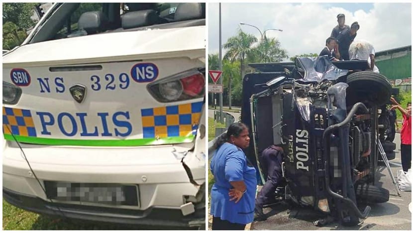 4 policemen, 2 convicts injured after police truck crashes into patrol car in Malaysia 4 policemen, 2 convicts injured after police truck crashes into patrol car in Malaysia