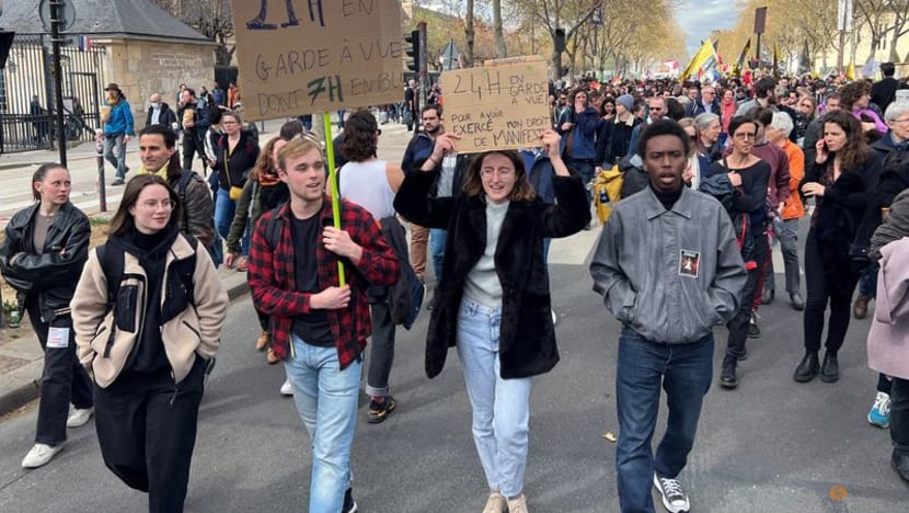 Defiant French student protests again after arrest Defiant French student protests again after arrest