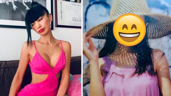 Great Outfits in Fashion History: Bai Ling's Pastel Colorblocked