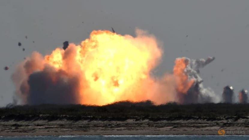 SpaceX Starship prototype rocket explodes on landing after test launch SpaceX Starship prototype rocket explodes on landing after test launch