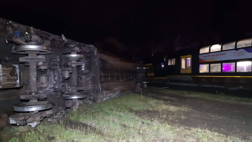 Passenger train derails after hitting abandoned van in Australia