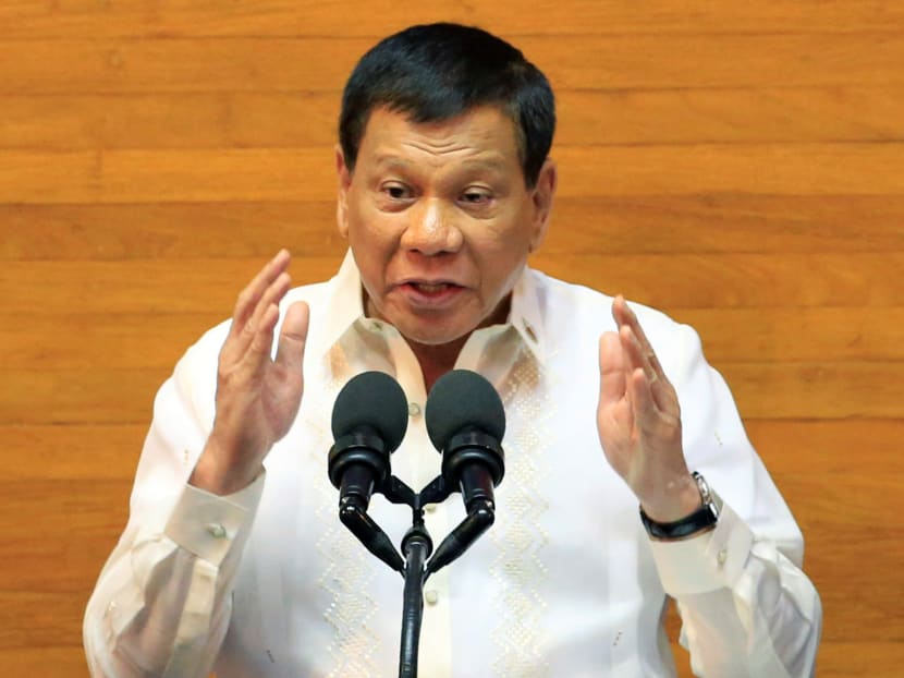 Philippine President Rodrigo Duterte gestures as he delivers a speech during an address. Reuters file photo