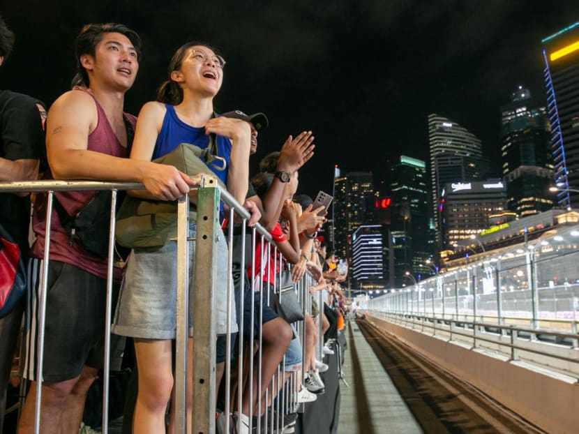 Fans watching the Singapore Grand Prix over the Sept 15 to 17, 2023 weekend.