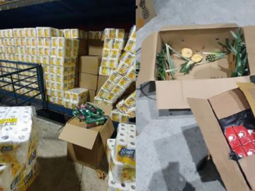 On Sept 28, 2020, the Singapore authorities seized 7,559 cartons of duty-unpaid cigarettes from two Malaysia-registered lorries at Tuas Checkpoint. On Sept 28, 2020, the Singapore authorities seized 7,559 cartons of duty-unpaid cigarettes from two Malaysia-registered lorries at Tuas Checkpoint.