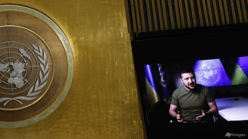 Volodymyr Zelenskyy calls for punishment of Russia including loss of UN veto Volodymyr Zelenskyy calls for punishment of Russia including loss of UN veto