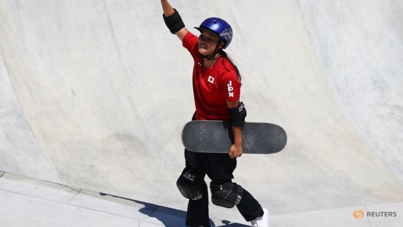 Olympics-Skateboarding-Japan's Yosozumi wins gold at women's park skateboarding Olympics-Skateboarding-Japan's Yosozumi wins gold at women's park skateboarding