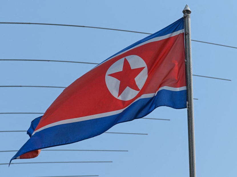 The North Korean flag is seen in the country's embassy compounds in Kuala Lumpur on March 19, 2021. The North Korean flag is seen in the country's embassy compounds in Kuala Lumpur on March 19, 2021.