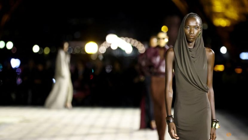 Saint Laurent heats up Eiffel Tower runway with sizzling Parisian glamour Saint Laurent heats up Eiffel Tower runway with sizzling Parisian glamour