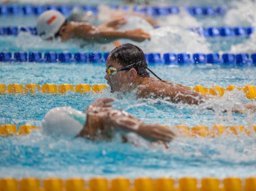 Junior swimmers competing at the Singapore Swimming Association's recent Liberty Insurance National Time Trials. The SSA said that in 2016, there was a 20 percent increase in participation from local athletes in high performance competitions such as the time trials and national age-group competition. Photo: Singapore Swimming Association