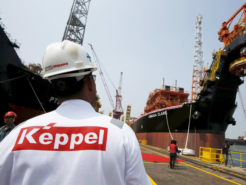 Singapore rig builder Keppel Corp Ltd took a S$230 million writedown in the fourth quarter on Sete Brasil-related orders, dragging its quarterly profit down by 44 per cent and pushing its full-year profit to the lowest level since 2010.  Photo: REUTERS
