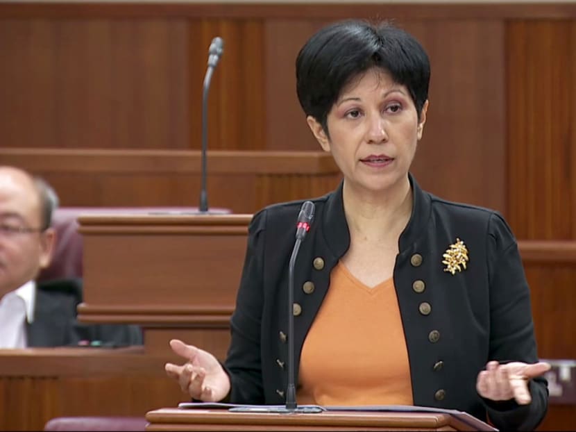 PAP MP Indranee Rajah speaks in Parliament on July 03. Photo: Parliament House of Singapore video grab