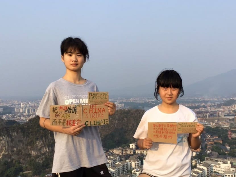 Howey Ou (left) and Nlocy Jiang are working together to raise awareness of the environment in China.