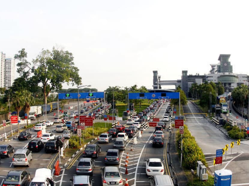 Cars entering Woodlands Checkpoint. TODAY file photo