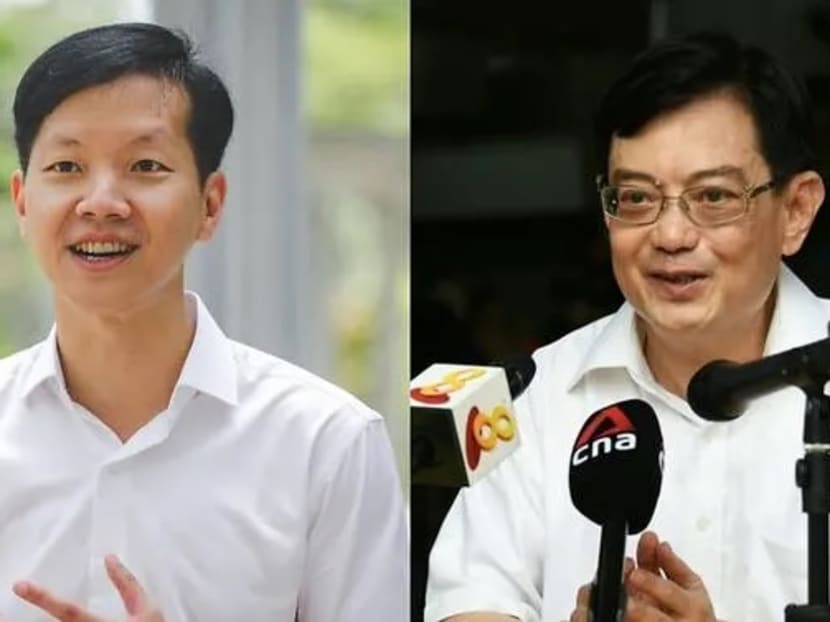 Former People's Action Party candidate Ivan Lim (left) and Deputy Prime Minister Heng Swee Keat.