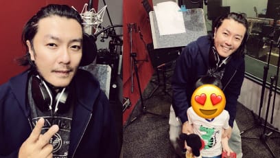 Singaporean Singer A-Do’s Cute 5-Year-Old Son Paid Him A Visit In The Recording Studio