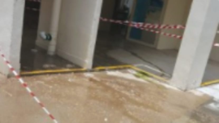 Ang Mo Kio Town Council investigating cause of pipe choke after fecal matter overflow at void deck Ang Mo Kio Town Council investigating cause of pipe choke after fecal matter overflow at void deck