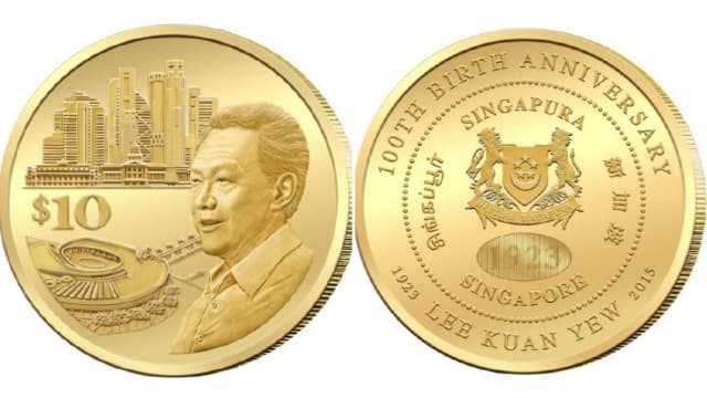 金管局发行面值10元纪念币 纪念已故建国总理李光耀百岁冥诞