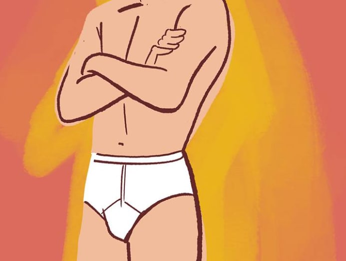 Premium Vector  Vector cartoon white mens underwear male briefs