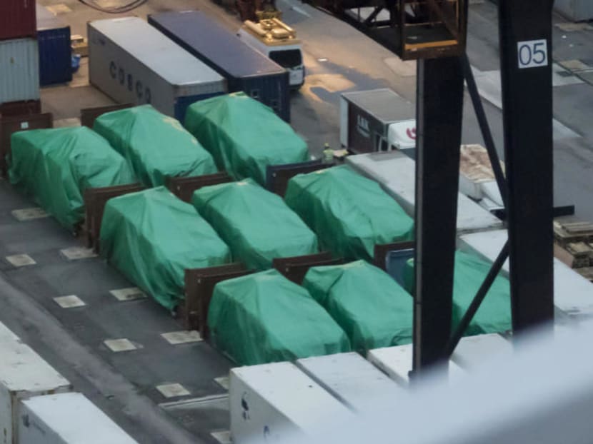 The detainment of nine Singapore Armed Forces Terrex vehicles on Nov 23 last year was not the first such seizure by Hong Kong authorities. Photo: AP The detainment of nine Singapore Armed Forces Terrex vehicles on Nov 23 last year was not the first such seizure by Hong Kong authorities. Photo: AP