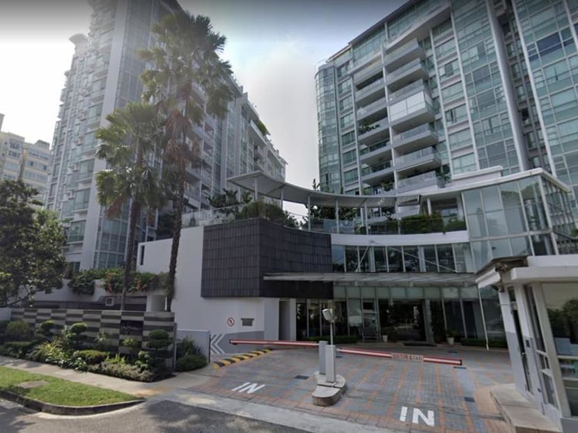 Ong Qing Feng entered One Jervois condominium (pictured) by tailgating a resident and running through a side gate after her before it closed.