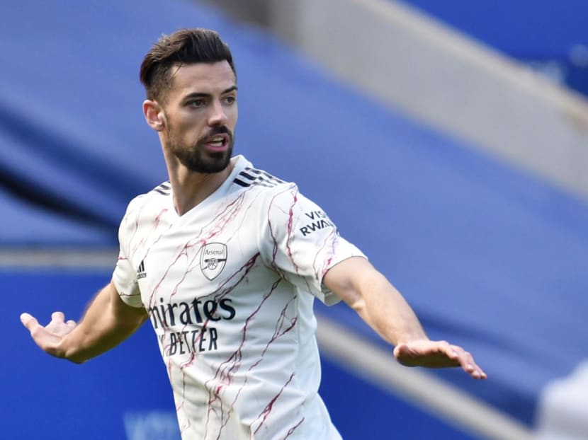 Arsenal's Pablo Mari, who is currently on loan to Serie A side Monza, playing in the Premier League on February 28, 2021. Arsenal's Pablo Mari, who is currently on loan to Serie A side Monza, playing in the Premier League on February 28, 2021.