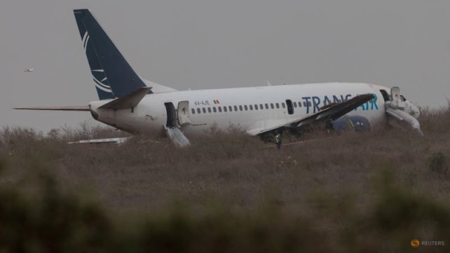 Boeing 737 skids off runway in Senegal airport, injuring 10 people