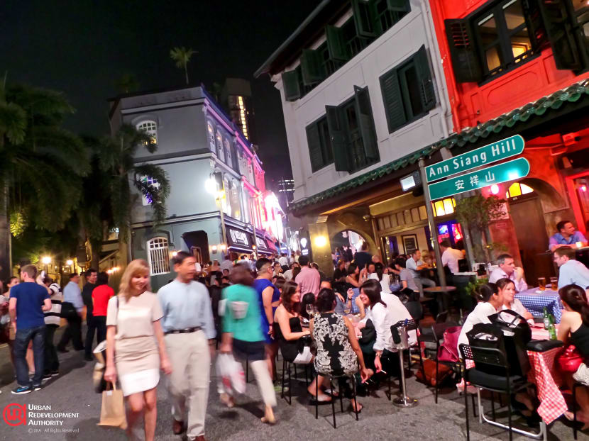 Ann Siang Hill is one of the places in Singapore that has enjoyed car-free streets. Photo: URA