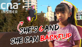 On The Red Dot: Tiny & Talented - Tiny 6-year-old skater backflips off ramps three times her height