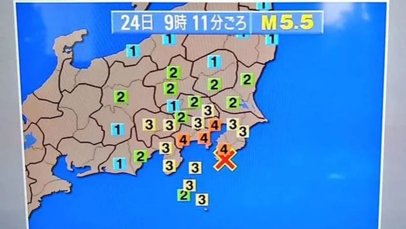 Gempa 5.5 Richter gegar timur Jepun