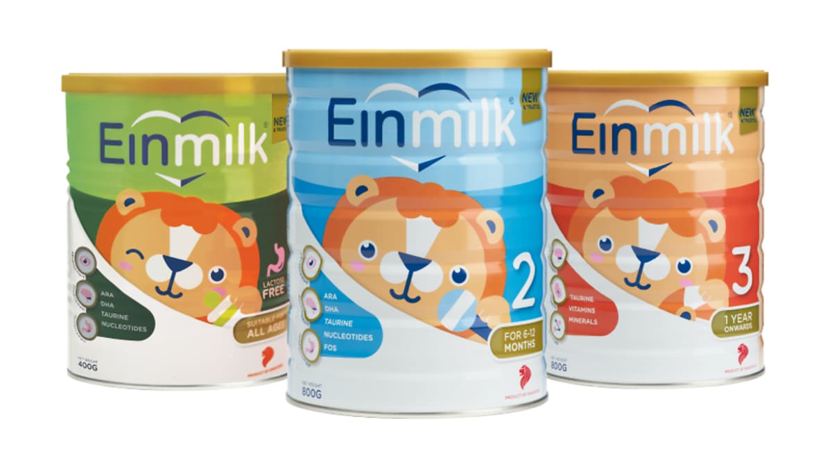 Buatan Singapura: Einmilk meluncurkan susu bubuk dengan harga di bawah S;  FairPrice memperkirakan formula merek rumah