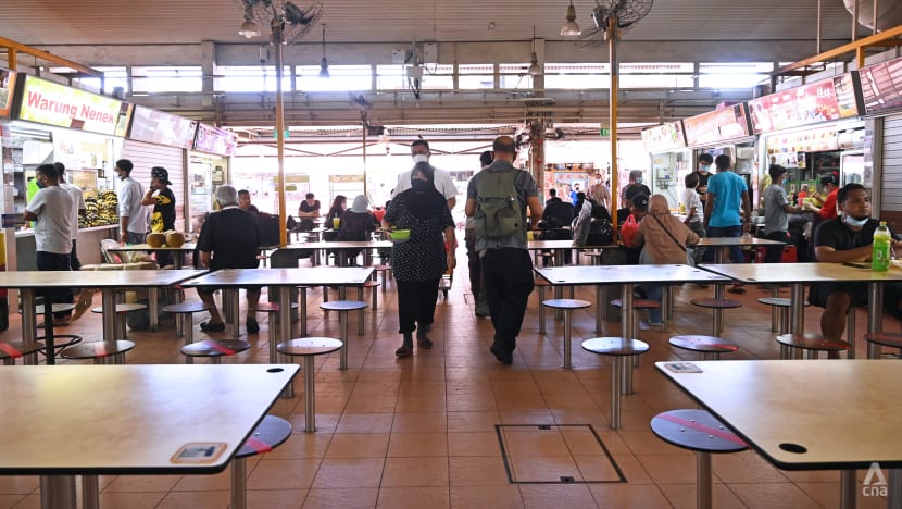 Up to five household members can dine together at some hawker centres by end-November Up to five household members can dine together at some hawker centres by end-November